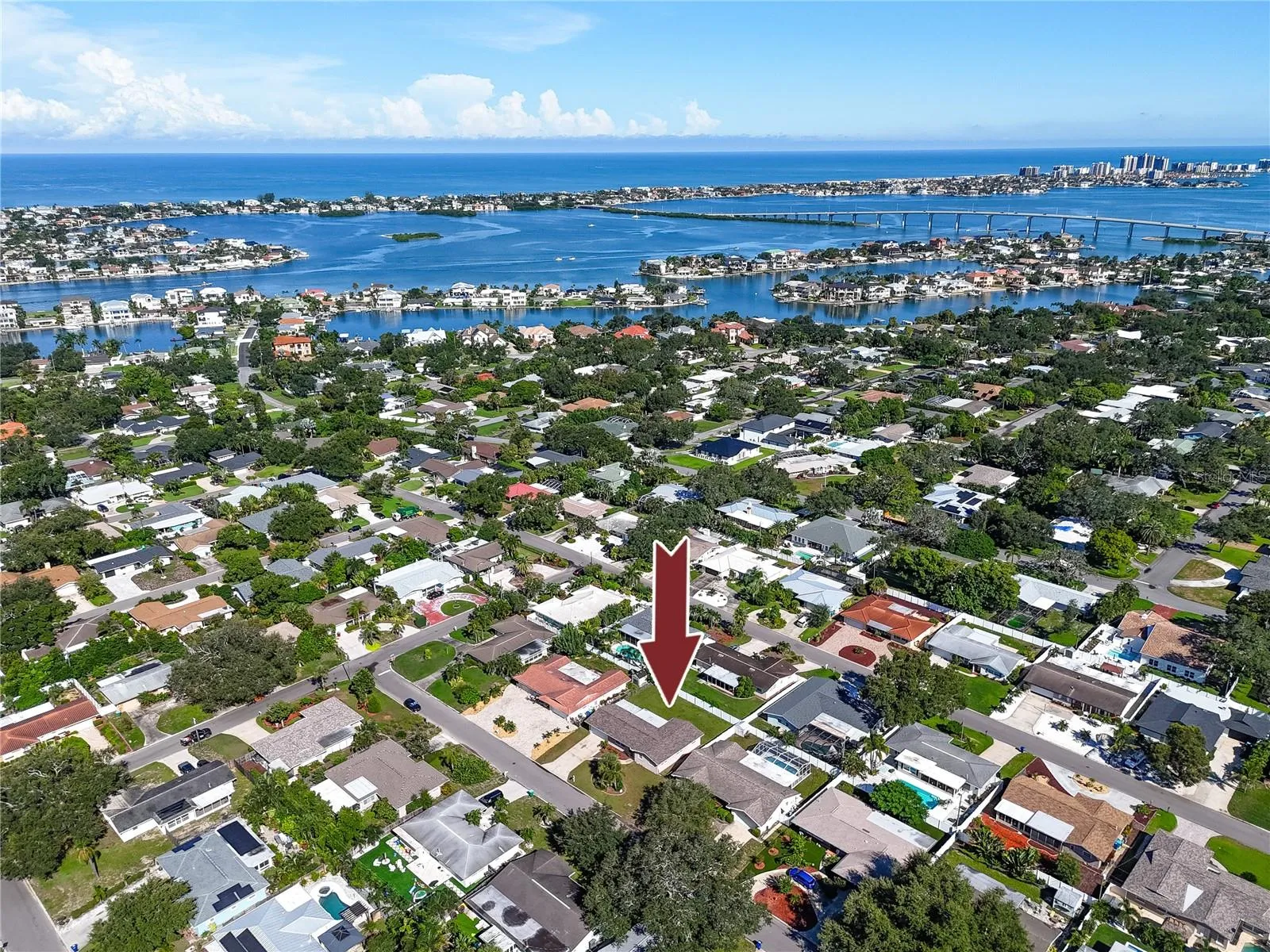 Aerial view of the proximity to the beaches.