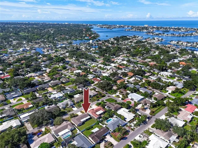 Aerial view of the proximity to the beaches.