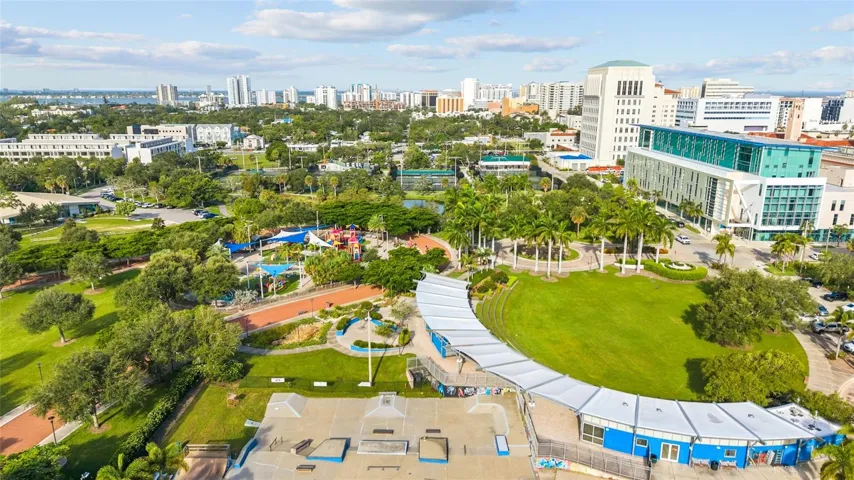 View of Downton Sarasota from Payne Park