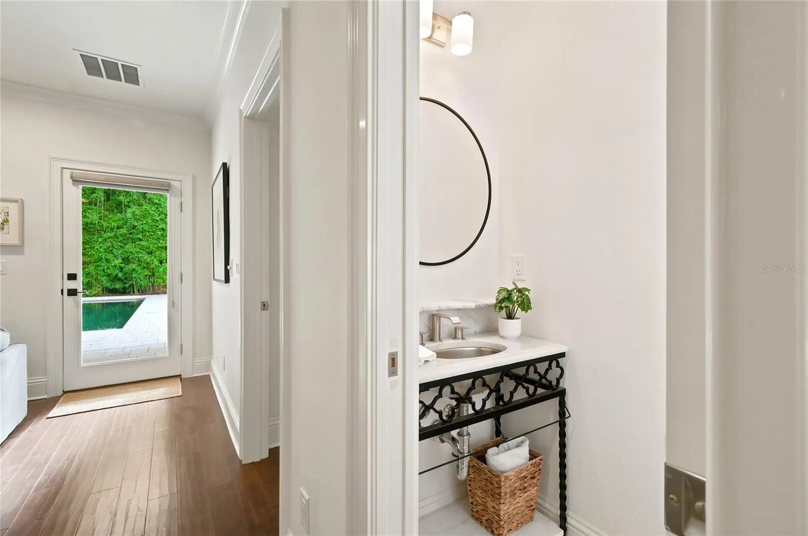 Powder Room off Family Room