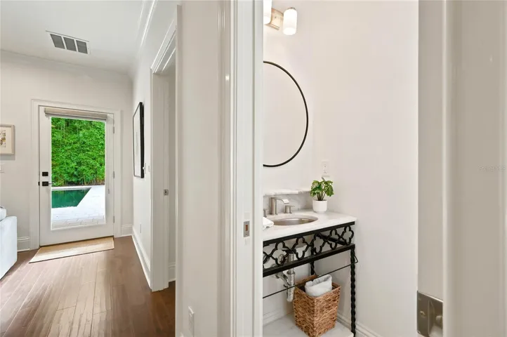 Powder Room off Family Room
