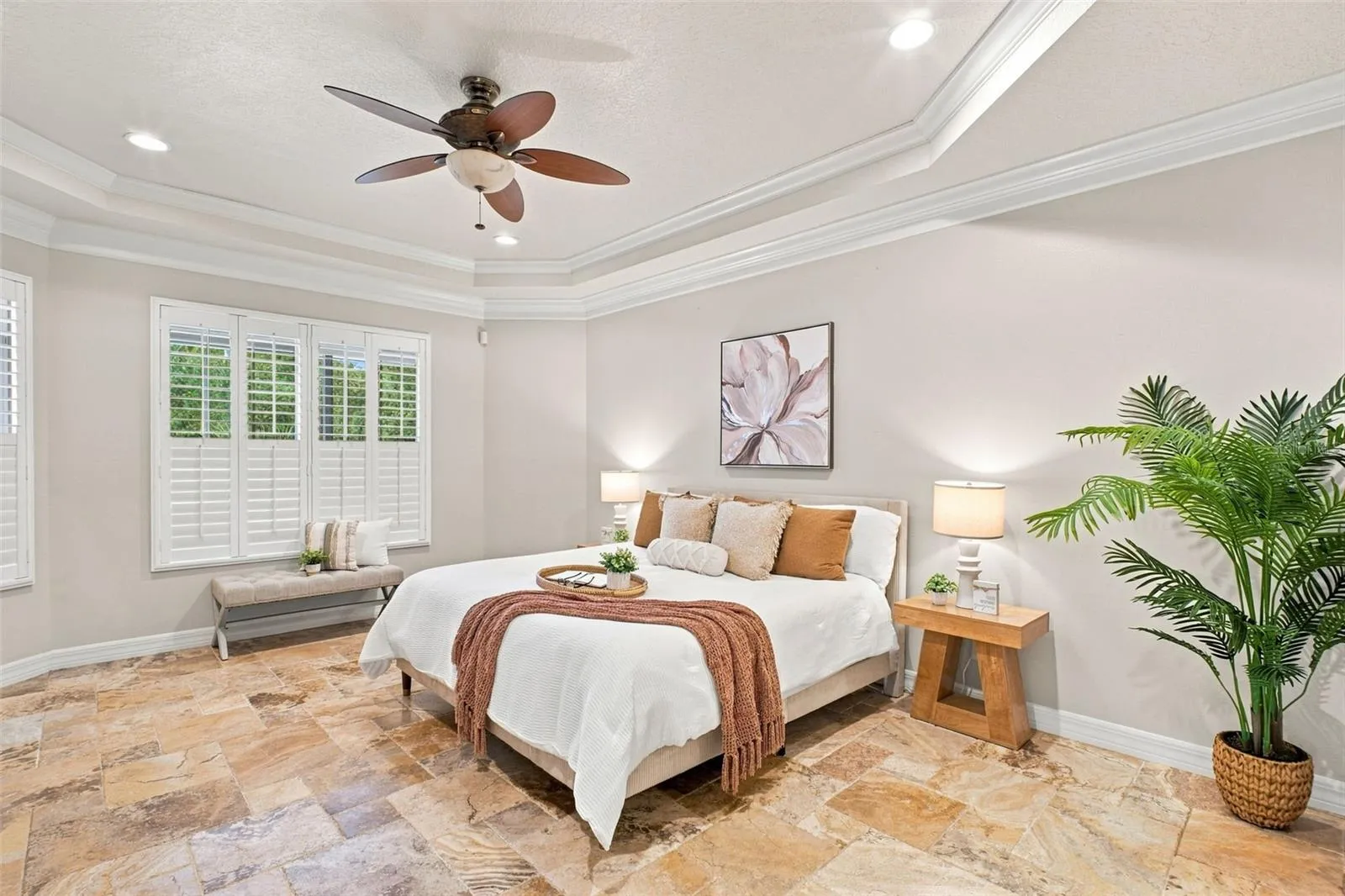 Primary Bedroom, Tray Ceilings, Crown Molding
