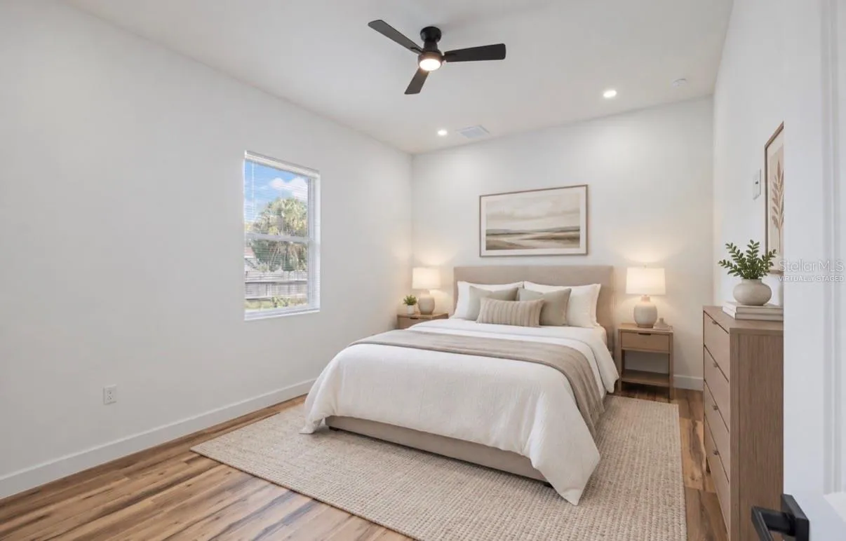 Virtually staged bedroom 3