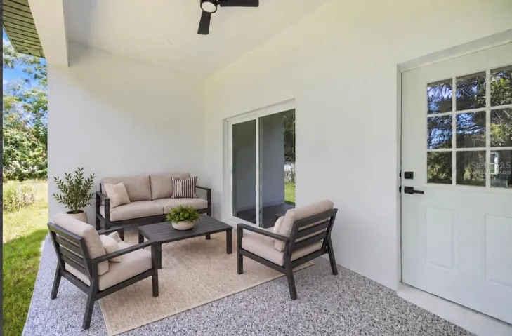 Virtually staged patio