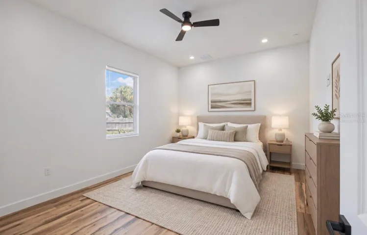 Virtually staged bedroom 3