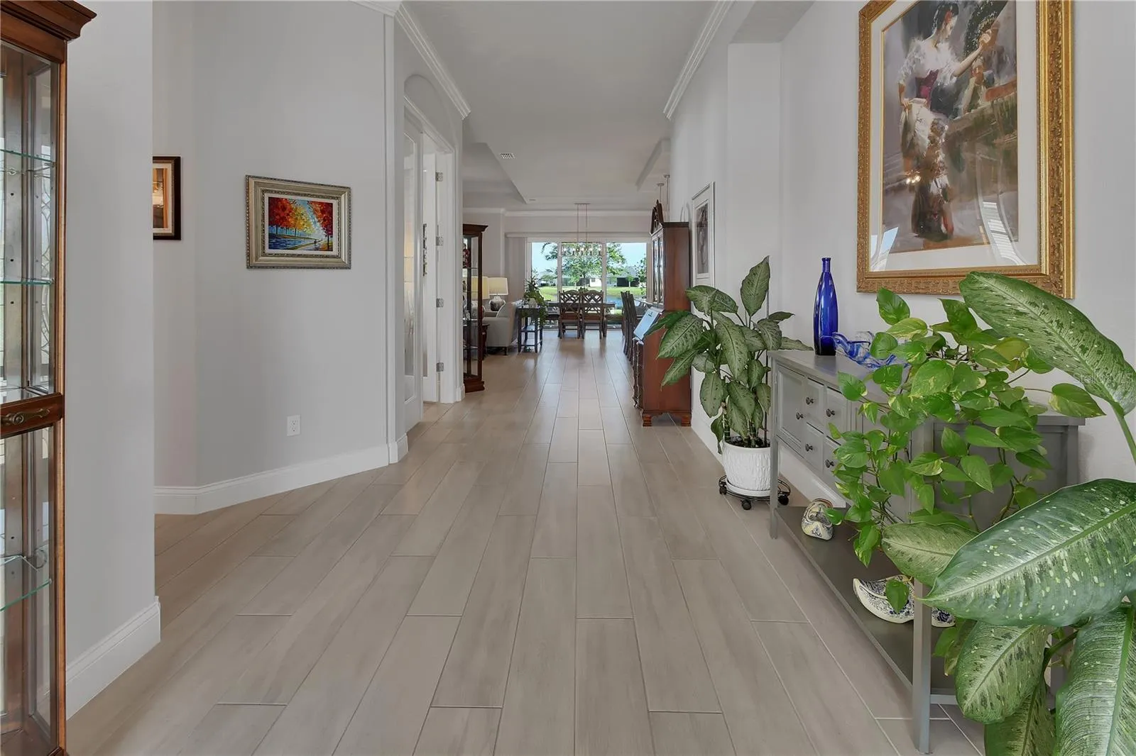 Entry hallway to gathering area