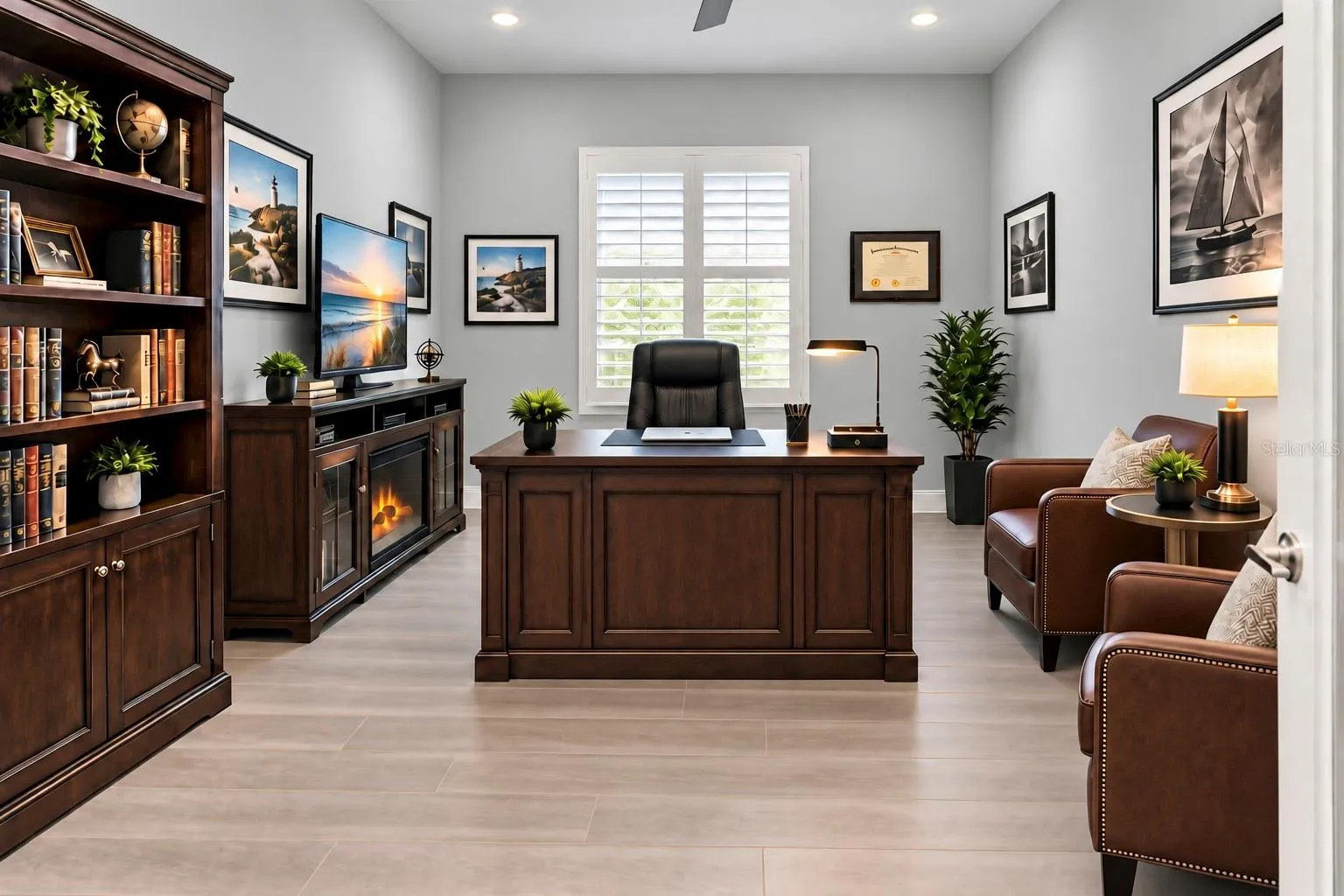 Staged home office