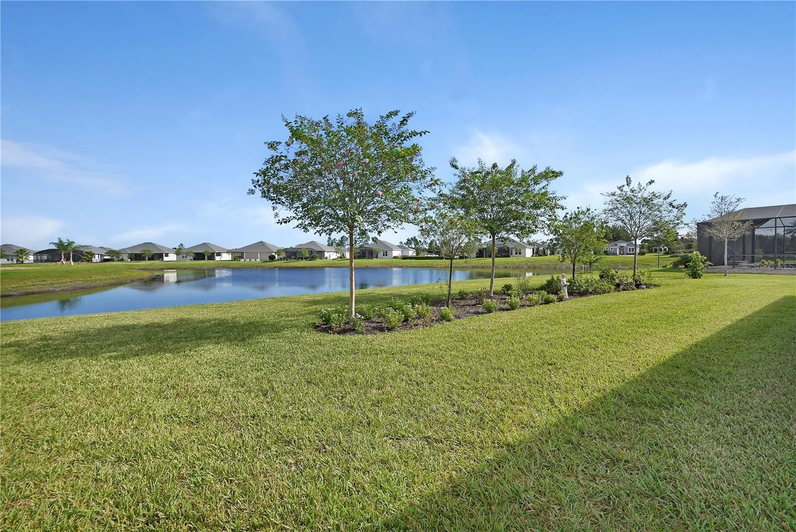 Backyard with butterfly garden