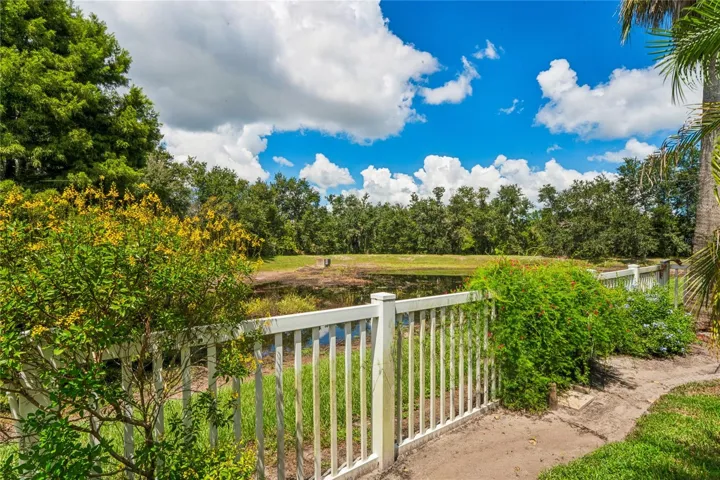Fenced backyard