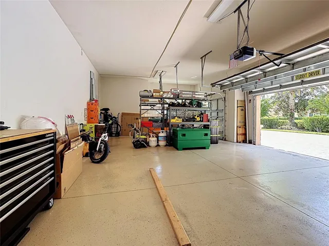 11 Ft Ceilings in the garage for a possible car lift.