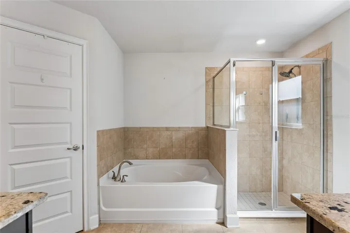Primary bath with Garden tub and separate shower