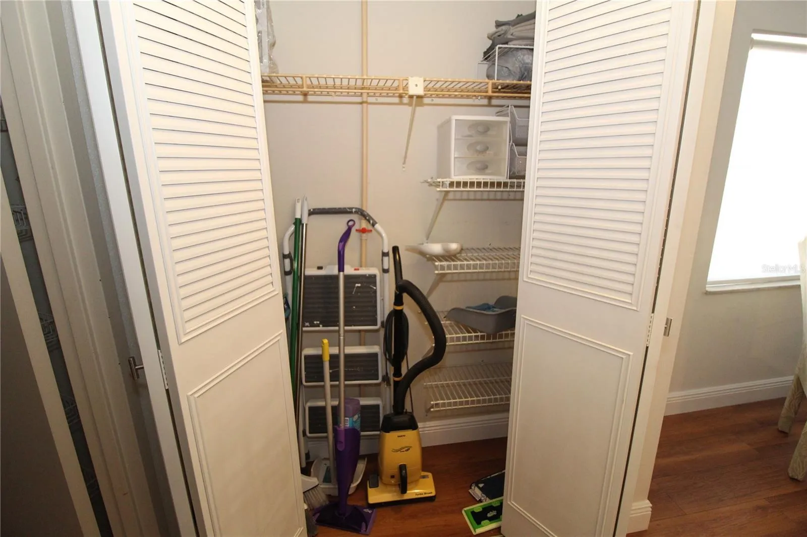 storage closet in hallway