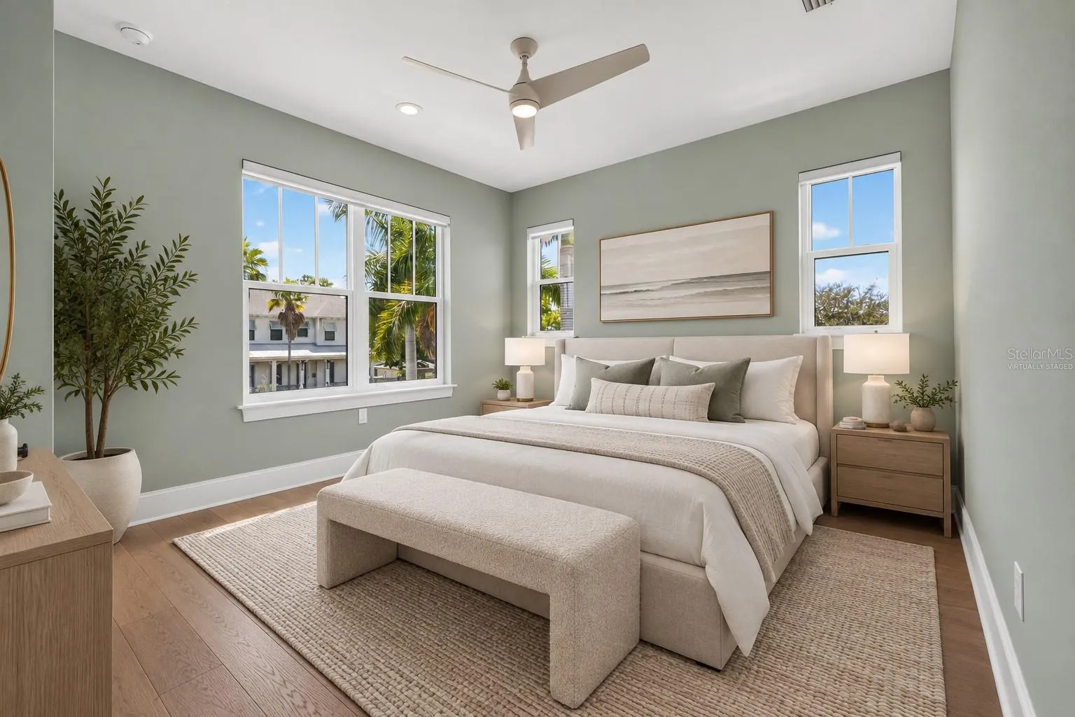 Virtually staged bedroom #3