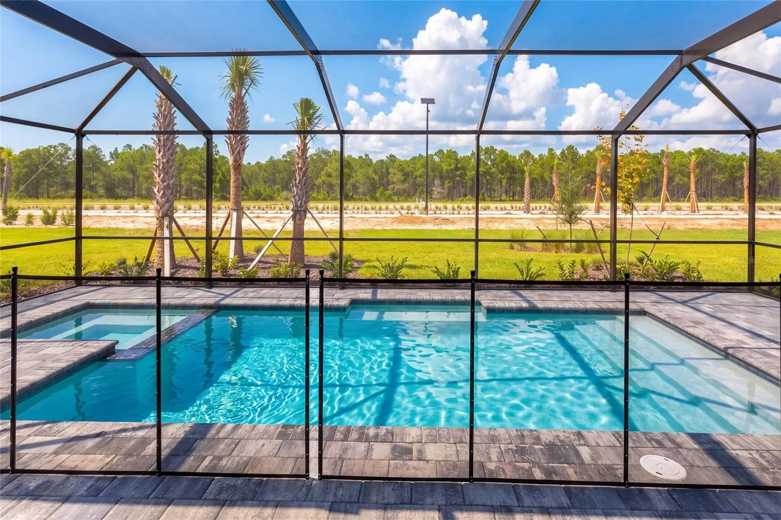 Screened in Pool and Spa