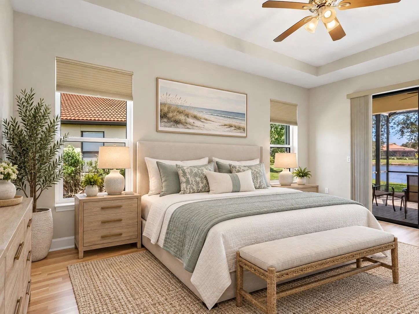 Virtually Staged Primary Bedroom