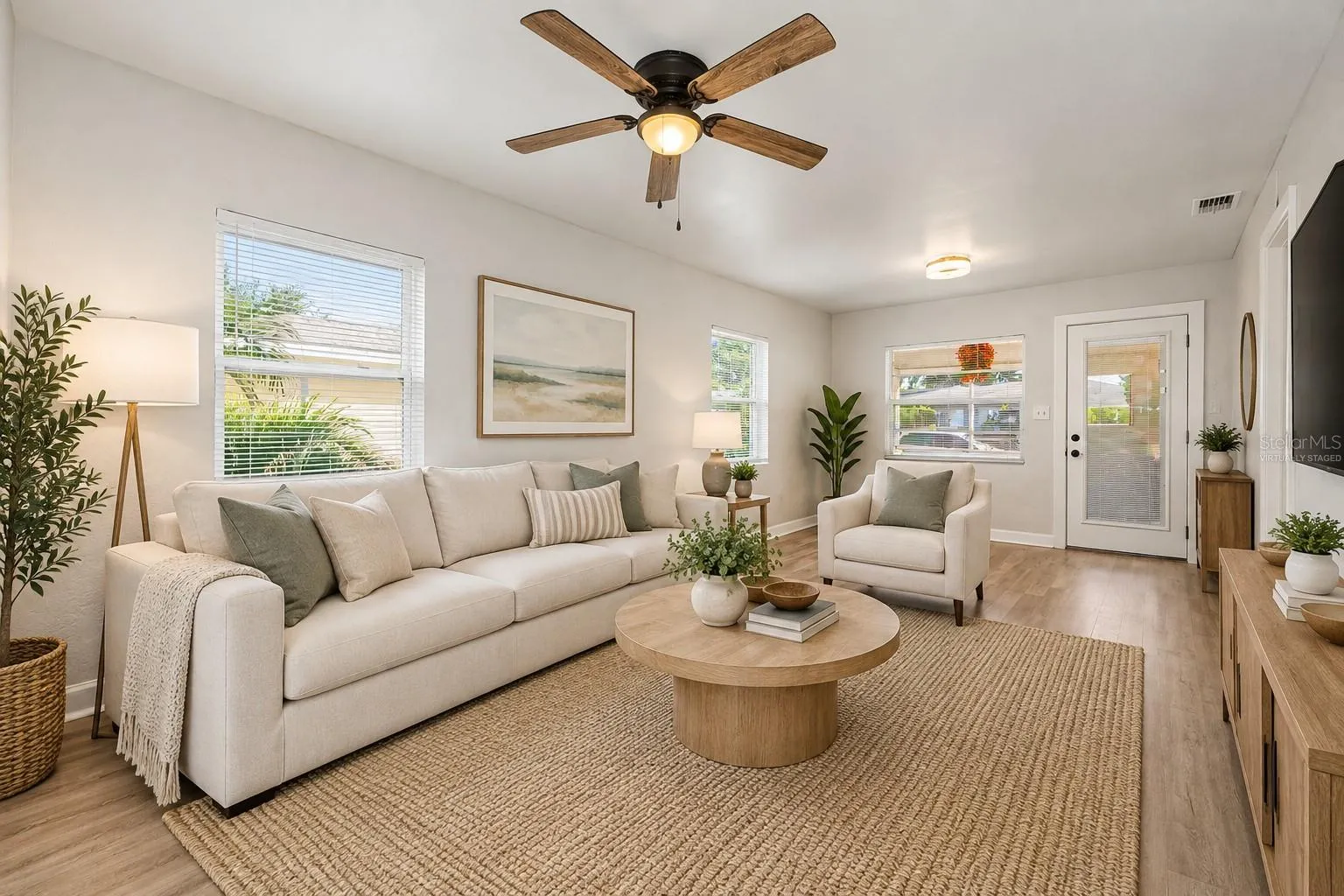 Virtually Staged Living Room