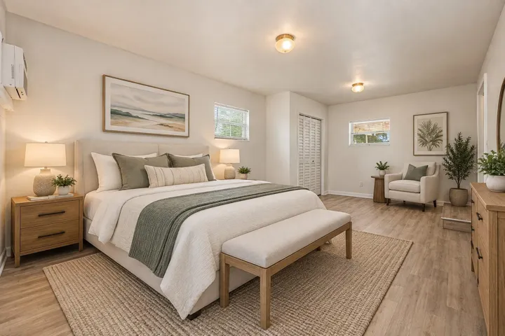 Virtually Staged Primary Bedroom
