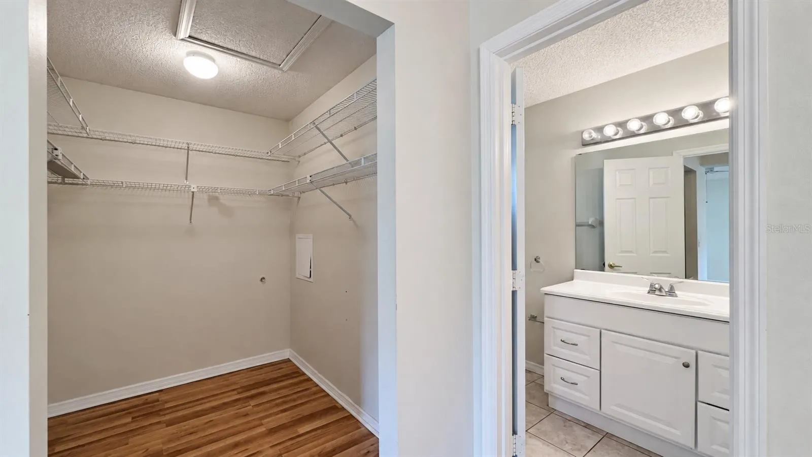 Master bedroom en-suite bath with large WIC.