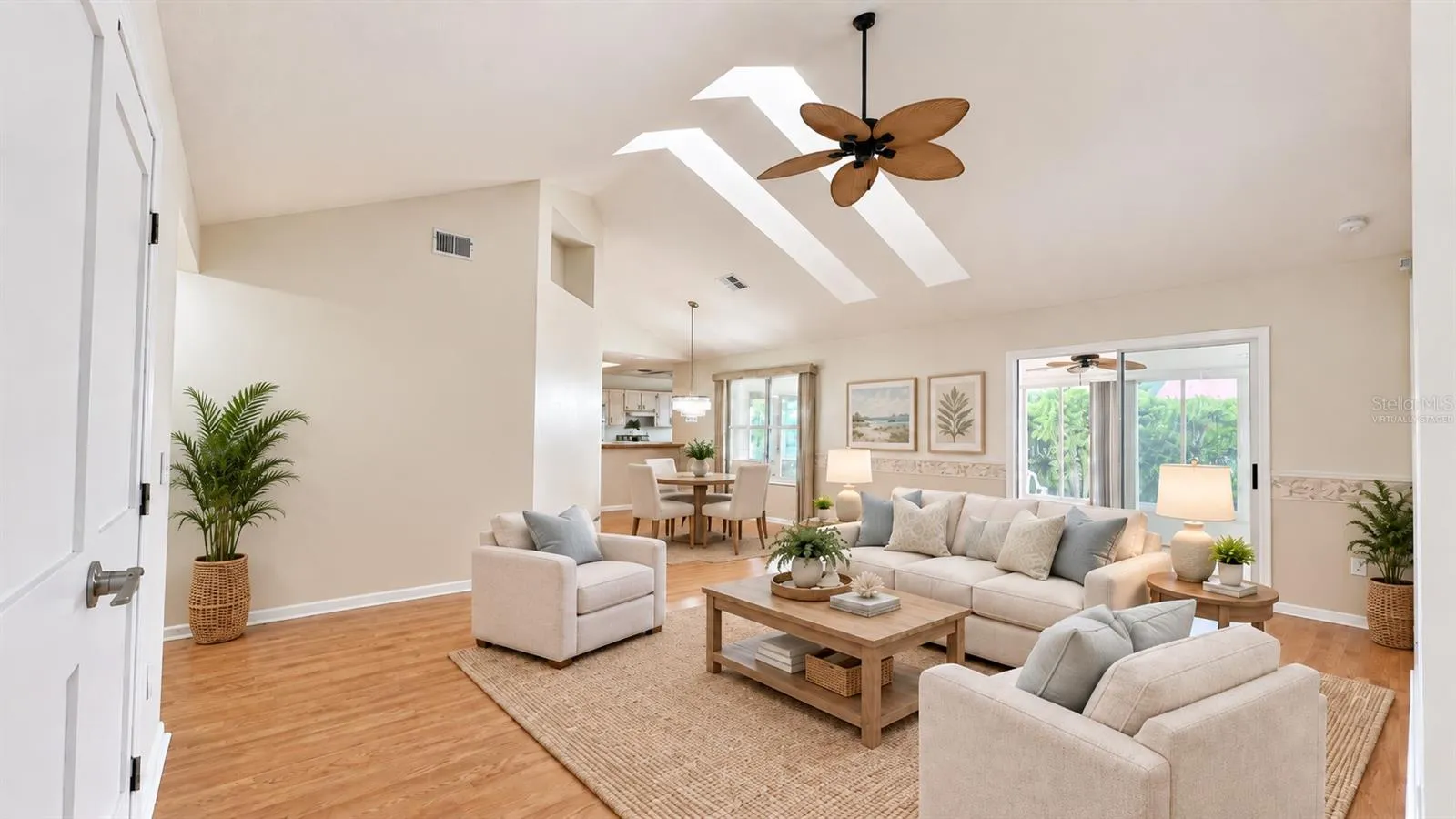 HIGH ceilings with natural light from the NEW skylights. Virtually staged.