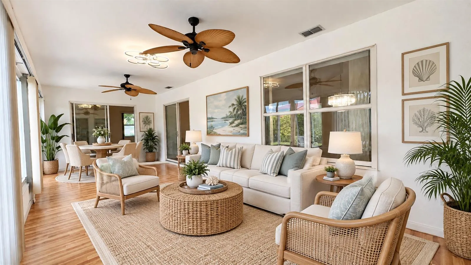 400 sq ft enclosed, air-conditioned lanai. Virtually staged.