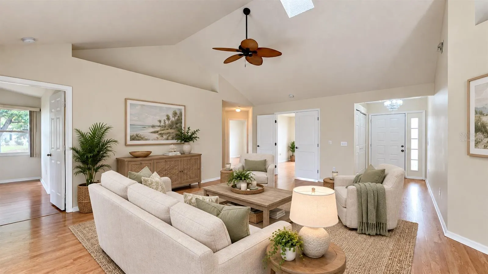 HIGH ceilings with natural light from the NEW skylights. Virtually staged.