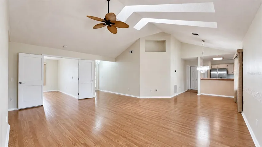 HIGH ceilings with natural light from the NEW skylights.