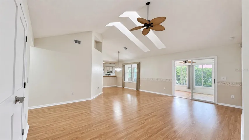 HIGH ceilings with natural light from the NEW skylights.