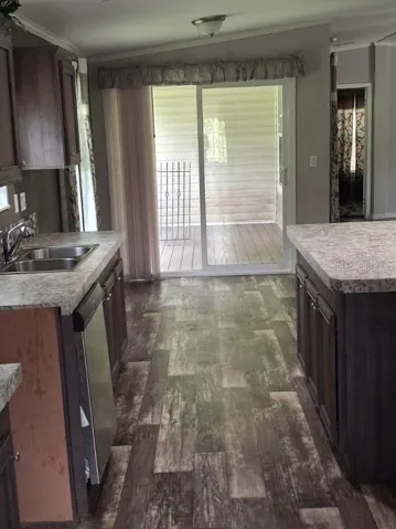 Sliders out to covered deck