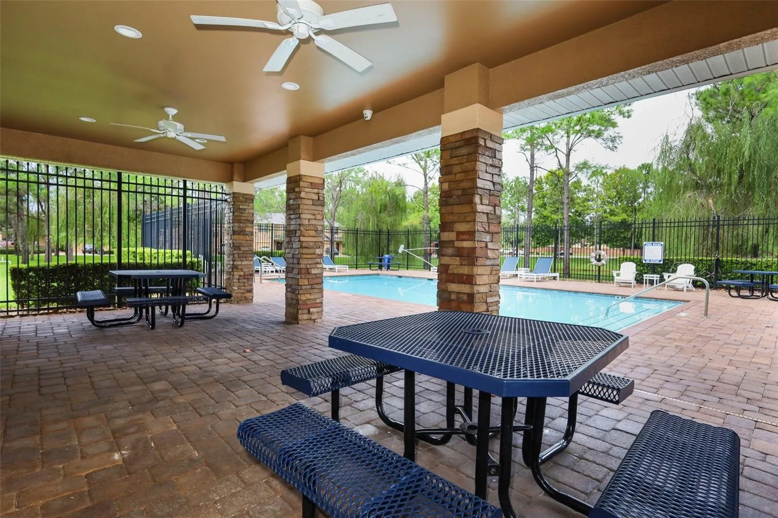 Relaxing area near the pool