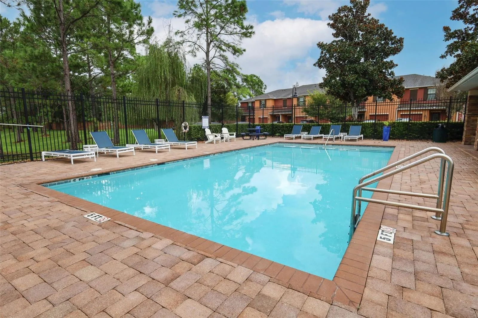 Pool lounging area