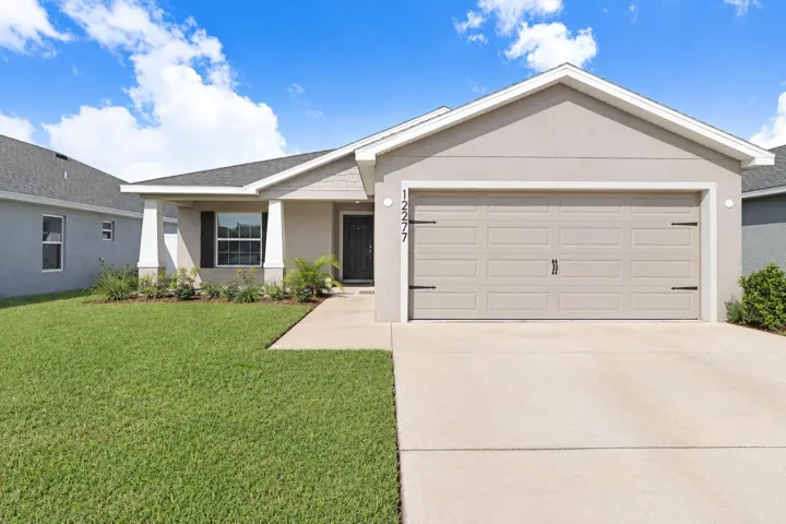 Front of the Home. AI was used to weed the landscaping in the front.