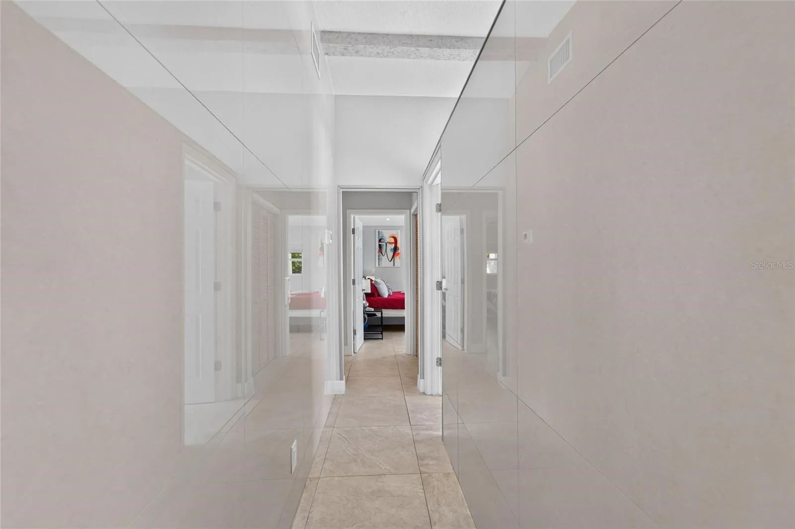 Tiled Hallway Walls