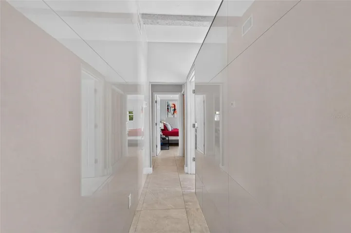 Tiled Hallway Walls