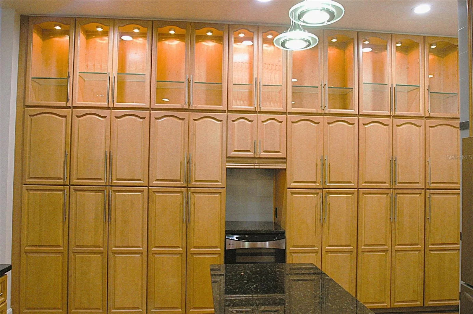 Pantry Wall 15'6"W x  10'H x 2"D and Wine Fridge