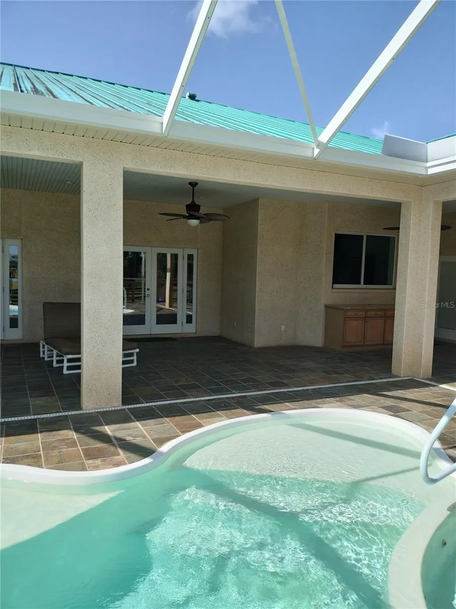 Screened and covered pool lanai area
