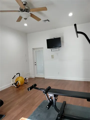Gym door to the pool