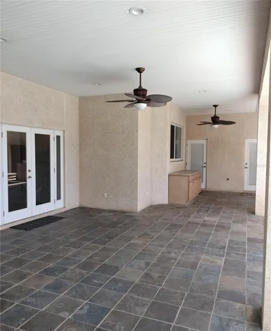 Covered Pool Lanai with slate tiles