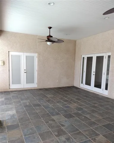 Covered Pool Lanai with 3 ceiling Fans