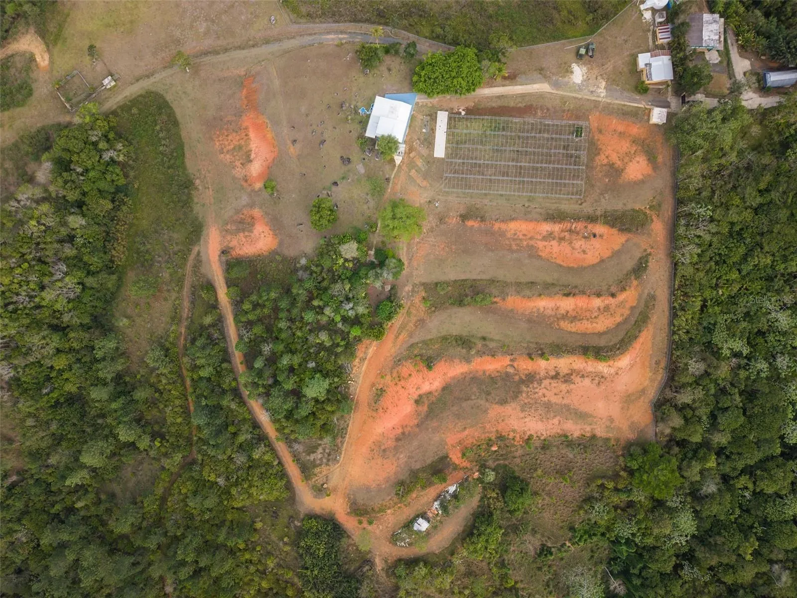 Aerial View of Leveled Land - Cayey