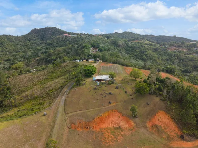 Aerial View of the Expansive Mountain Estate and Leveled Land- Cayey