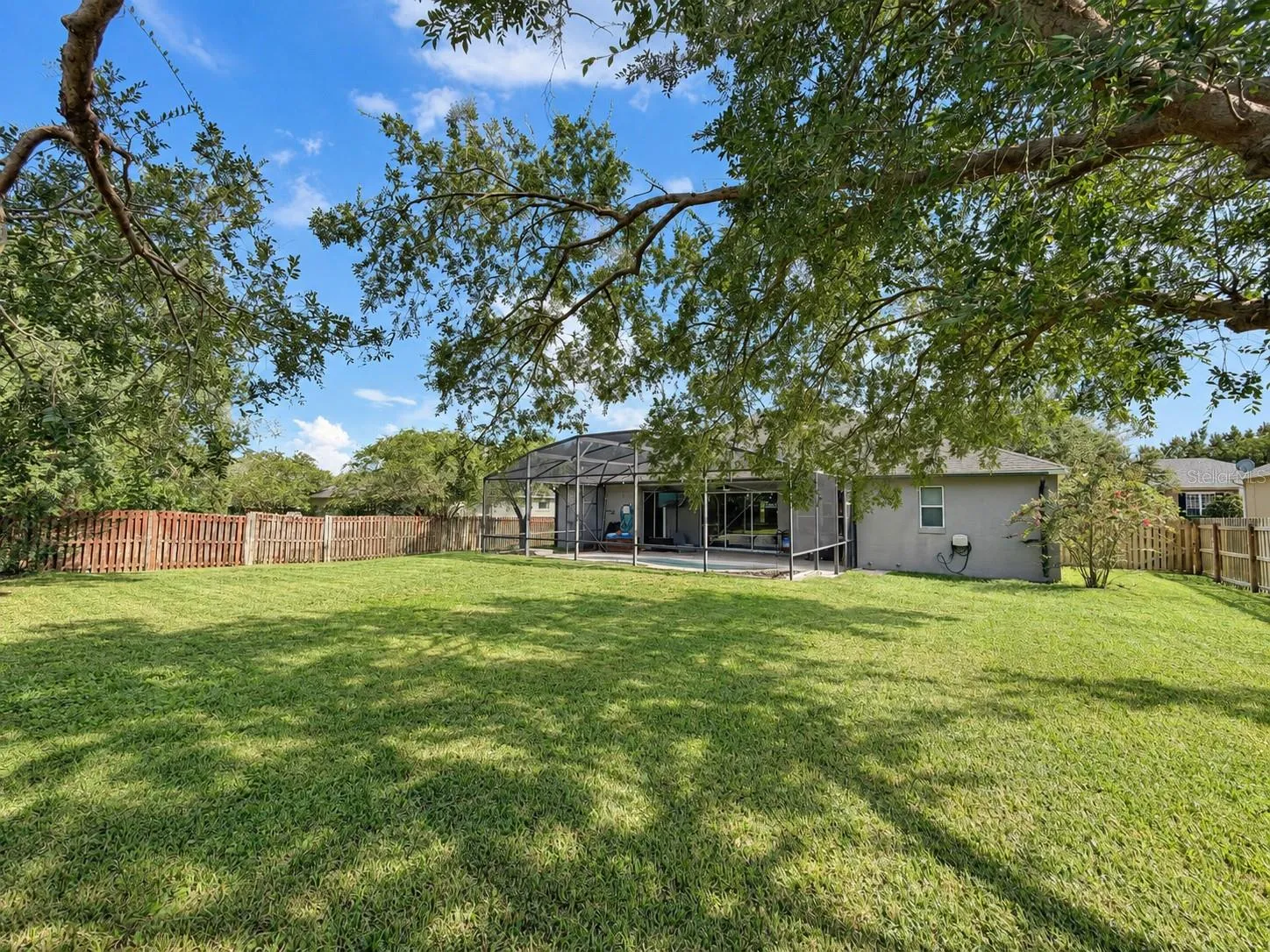 Large fenced in back yard