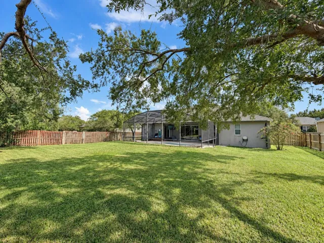 Large fenced in back yard