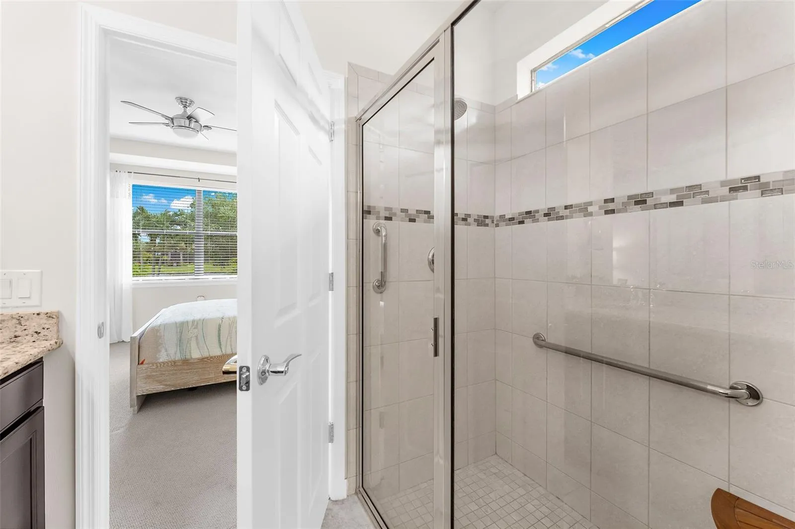 Tiled shower