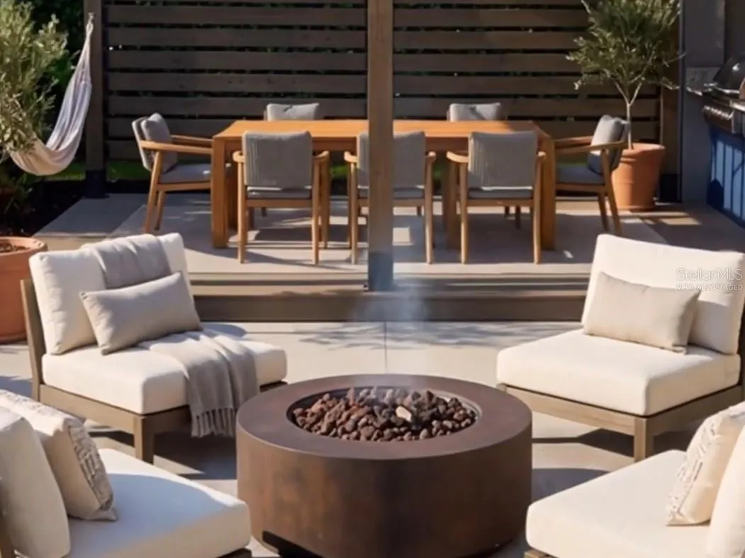 Patio virtually staged