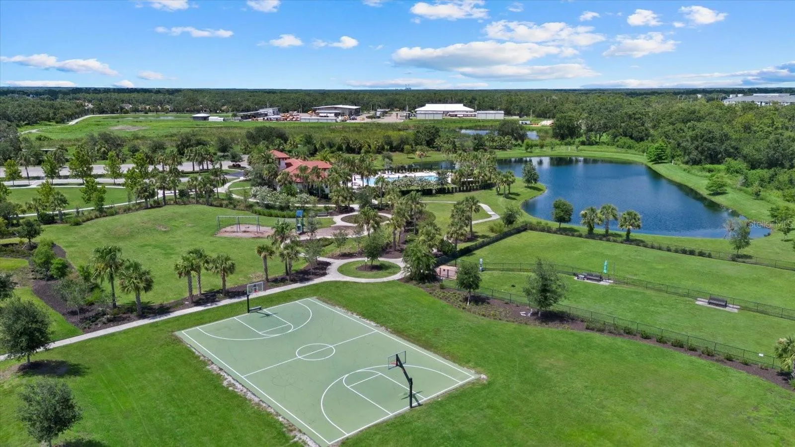 Community basketball courts