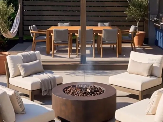 Patio virtually staged