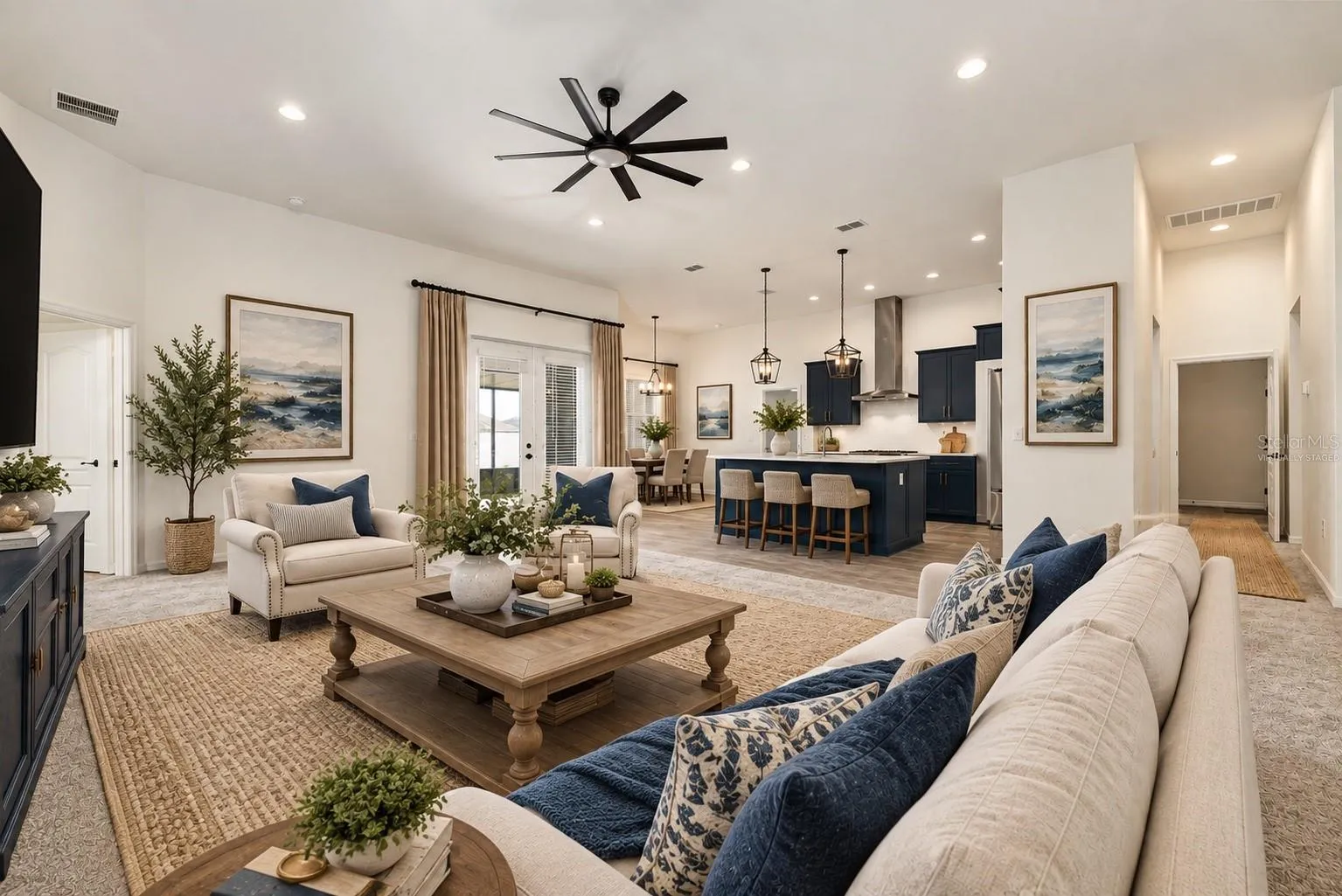 Virtually Staged Great/Living Room
