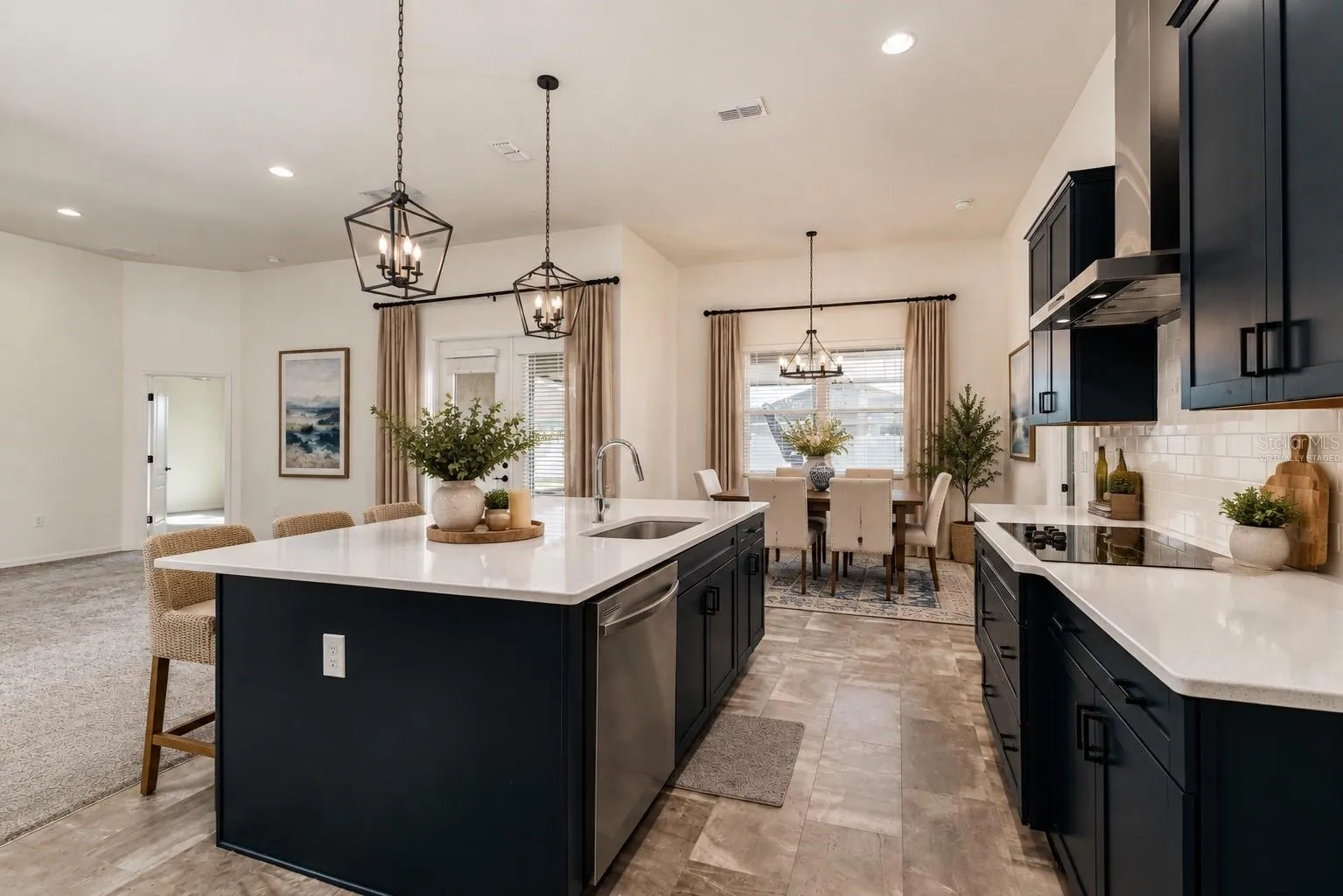 Virtually Staged Kitchen/Eat in area