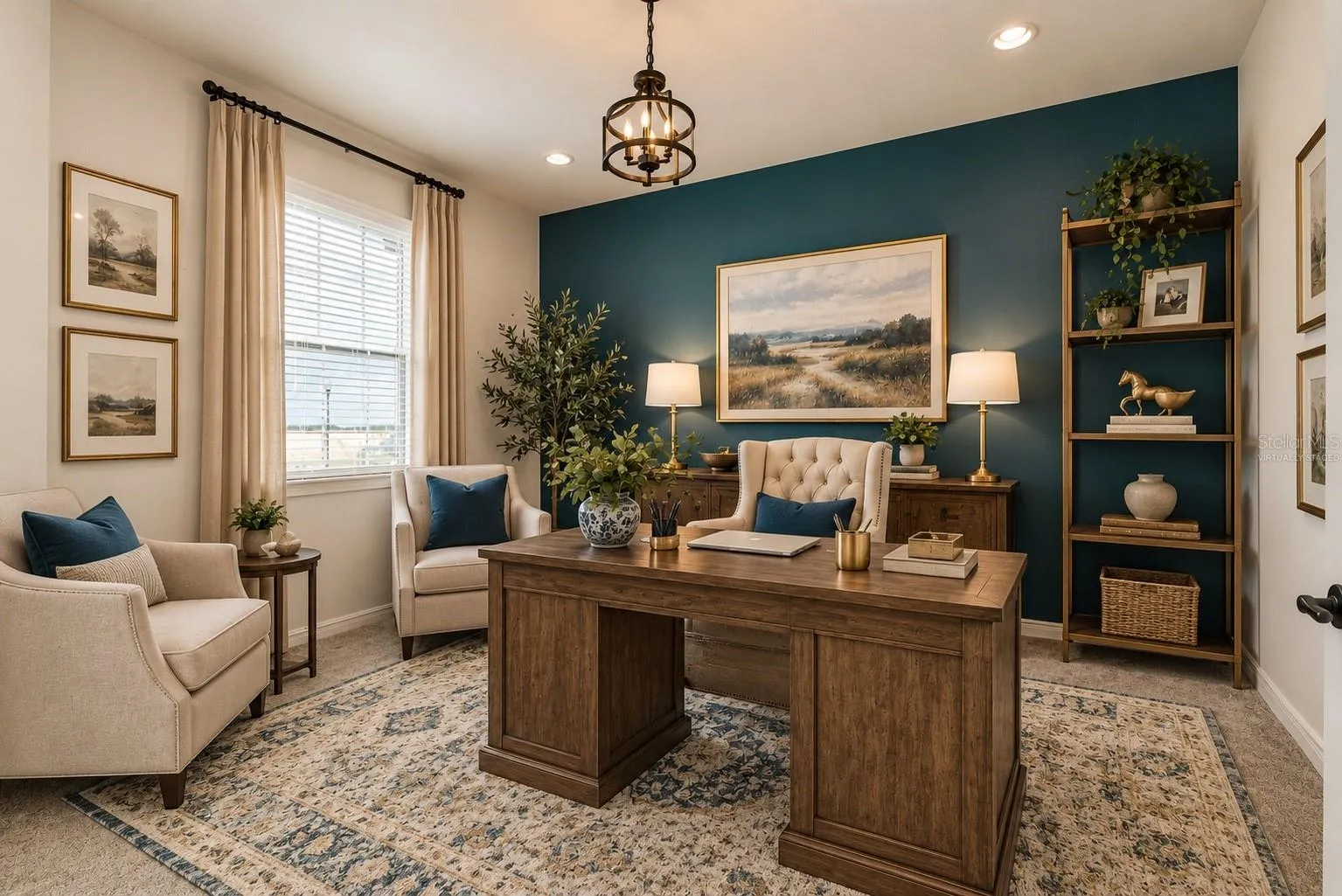 Virtually staged office