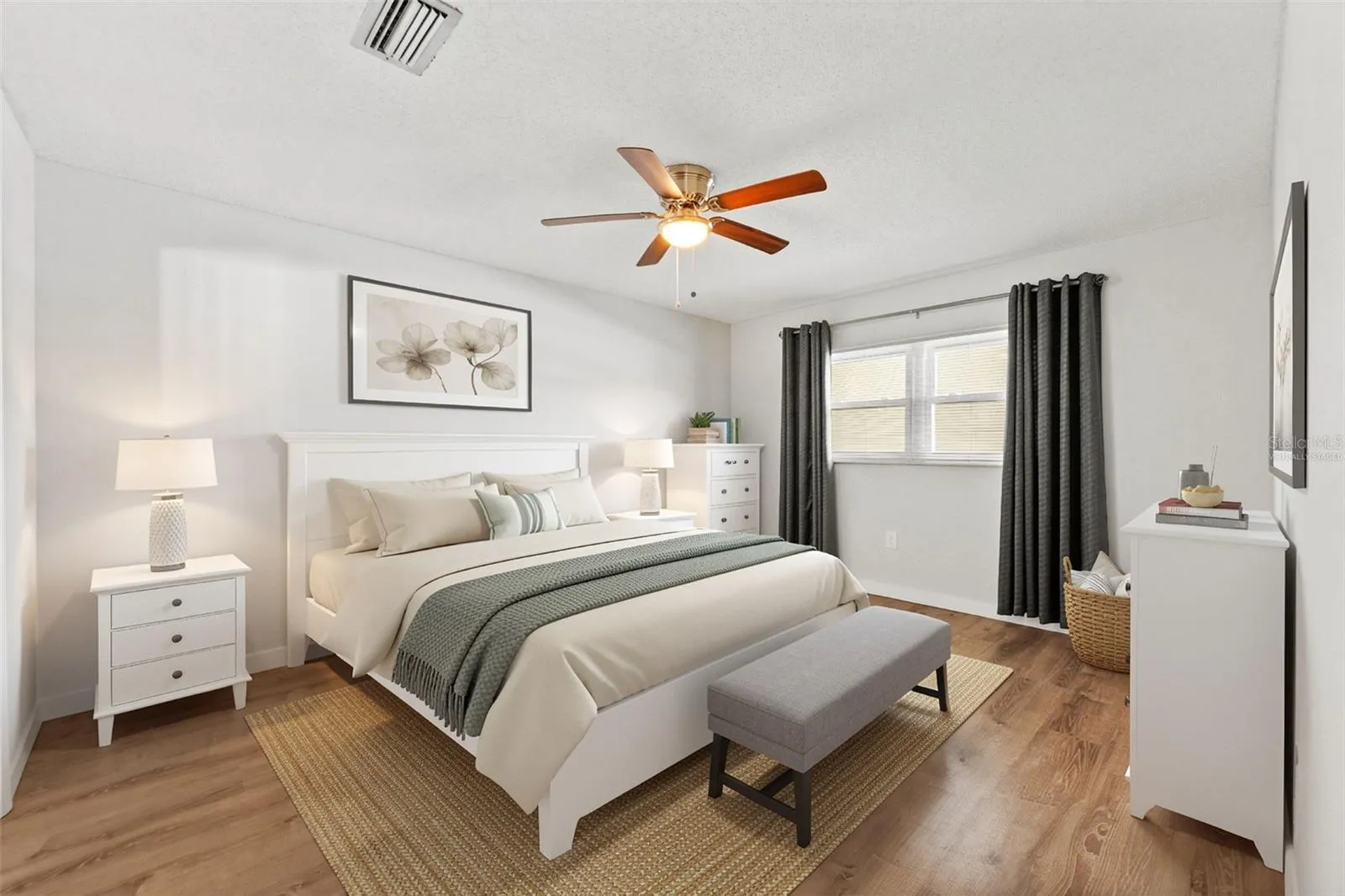 Virtually Staged Primary Bedroom
